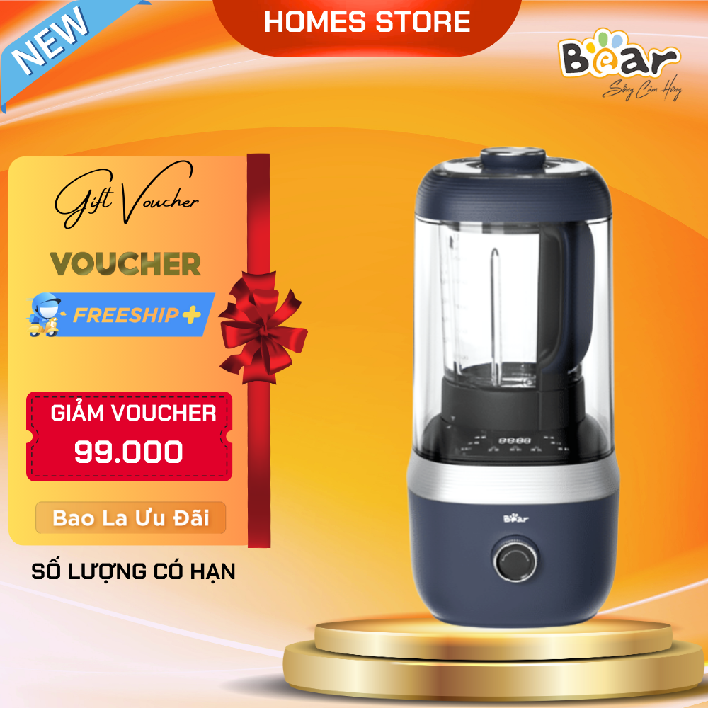 Máy Làm Sữa Hạt Cách Âm, Máy Xay Sữa Hạt BEAR PBJ-B06S2 9 Chức Năng Nấu Xay, Dung Tích 1.5 Lít Công Suất 800 W - Hàng Chính Hãng