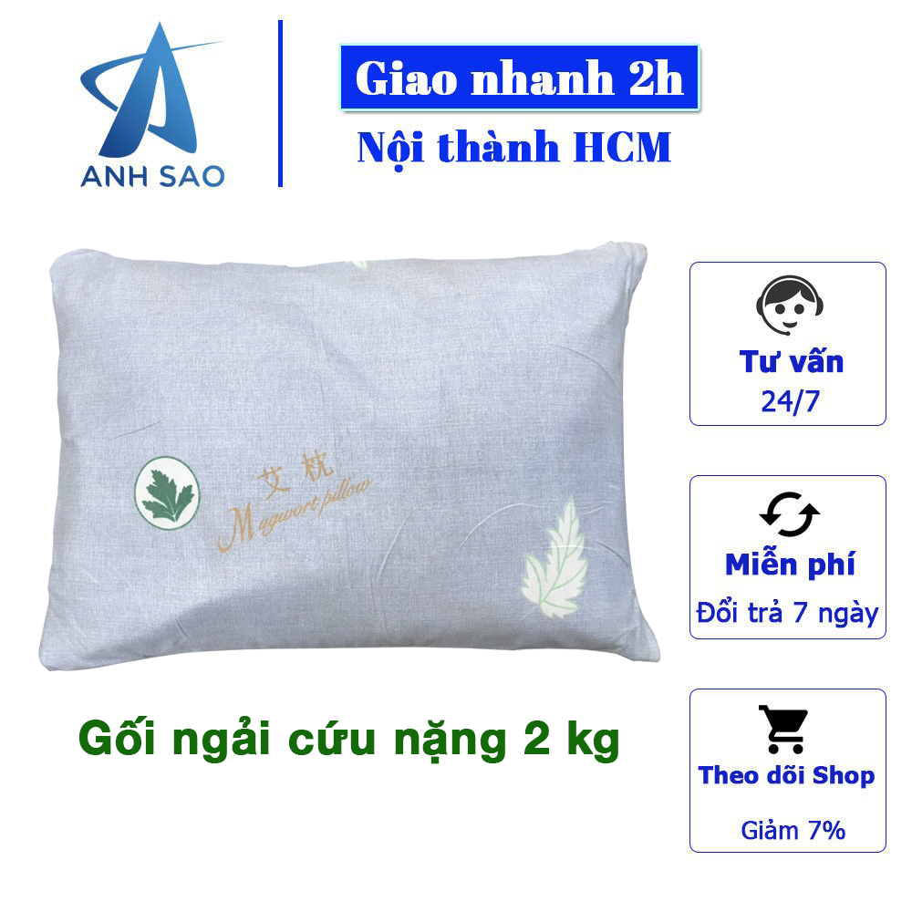 Gối chườm nóng Cổ Gáy Thảo Dược Ngải Cứu A nặng 1 kg