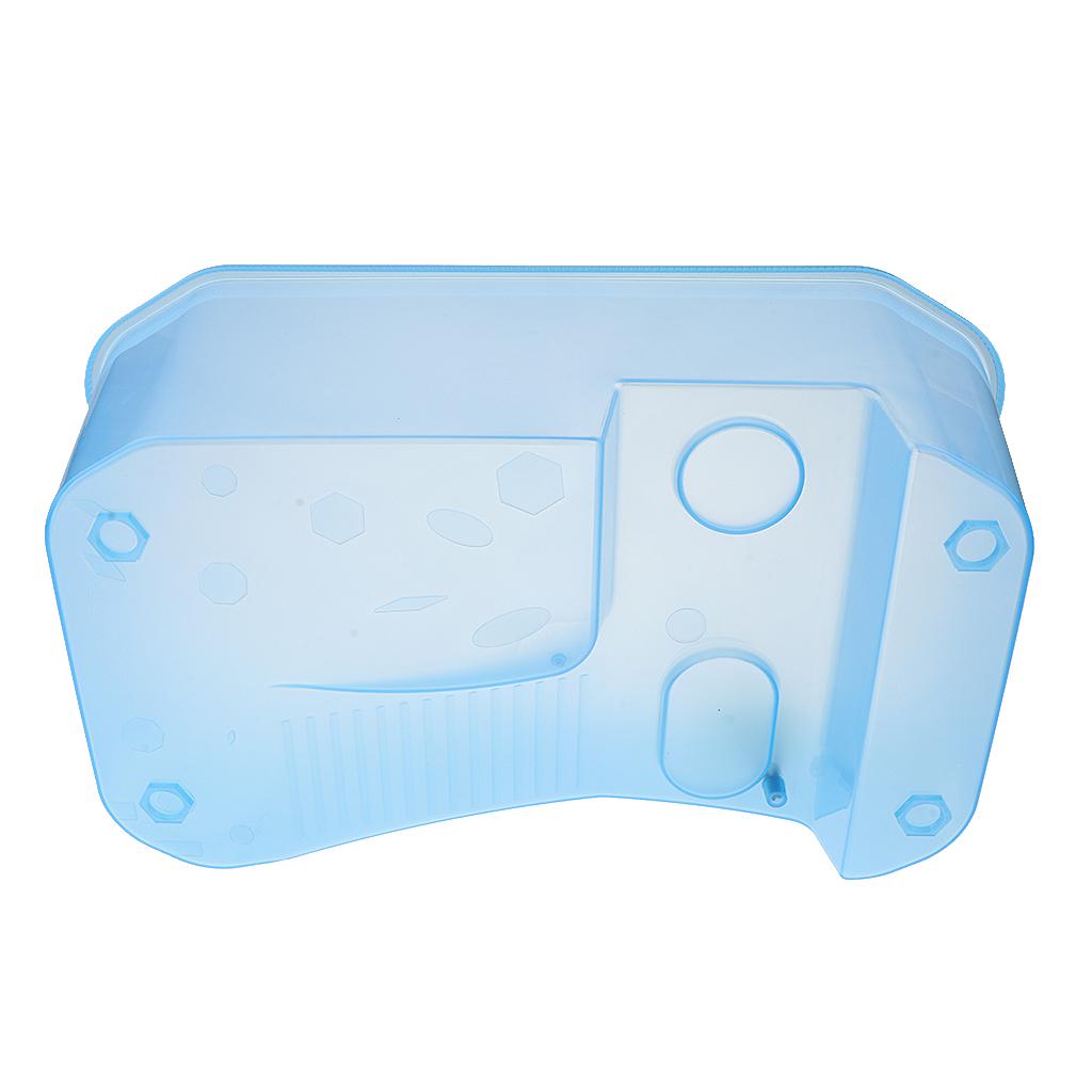 2x Plastic Reptile Terrapin Tortoise Turtle Tank Vivarium Feeding Box