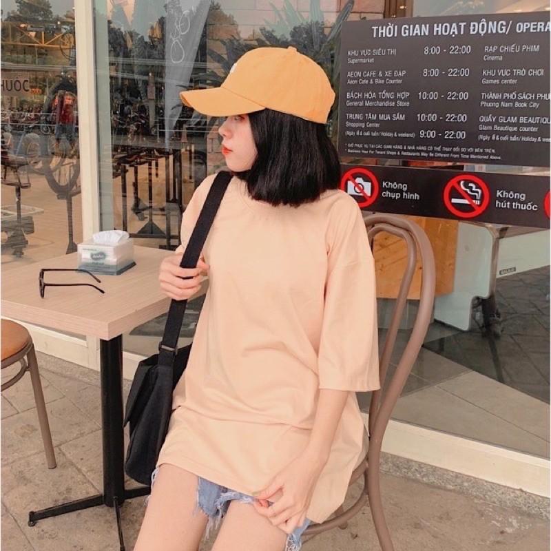 Áo Thun Trơn Form Thụng Tay Lỡ Unisex Nam Nữ Nhiều Màu Hot