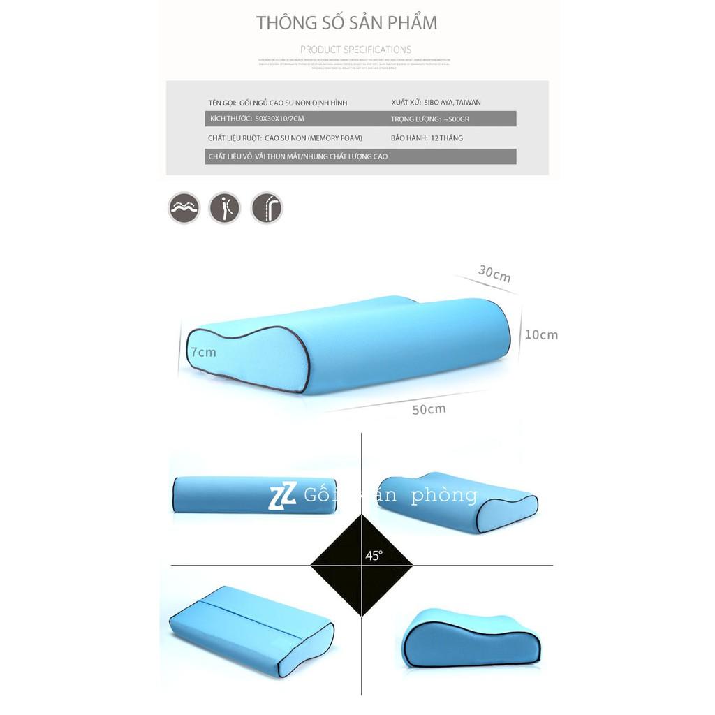 Gối Ngủ Cao Su Non Hình Cong ZURI PILLOW - GDH01 , Chống Ngáy Ngủ, Đau Cổ, Đau Vai Gáy