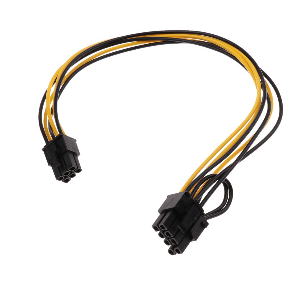 PCI-E 6-pin To 6+2-pin Power Splitter Cable Graphics Video Card Cord