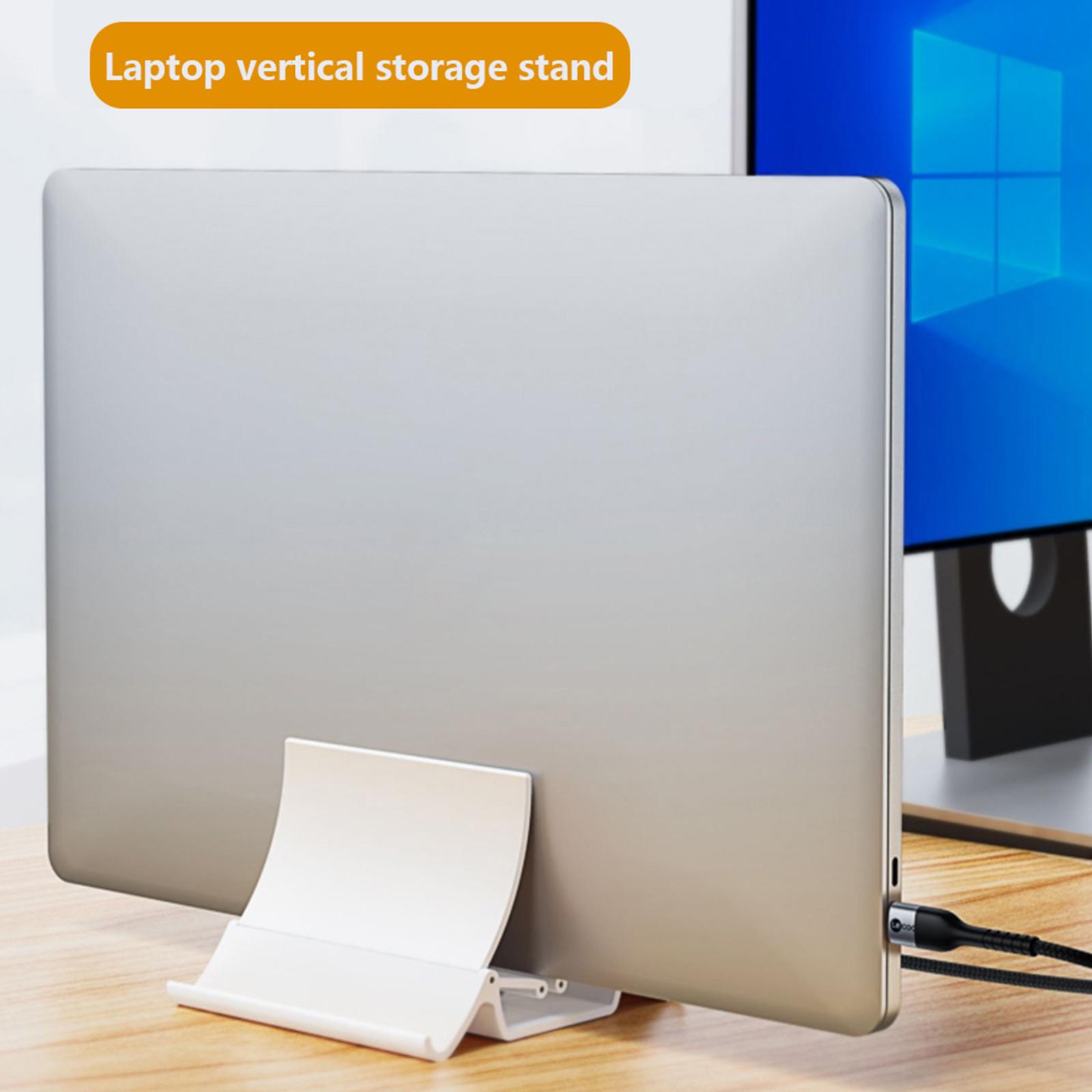 Vertical Laptop Stand Holder Desk Anti-slip Gravity Tablet & Phone Holder Space-Saving Desk Organizer Notebook Stand