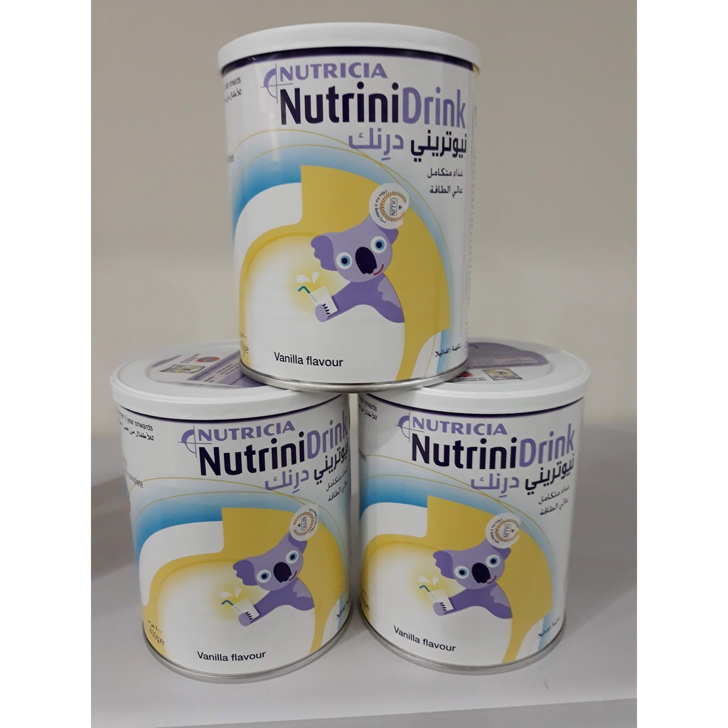 Combo 3 lon Sữa bột NutriniDrink vị vani/trung tính 400g