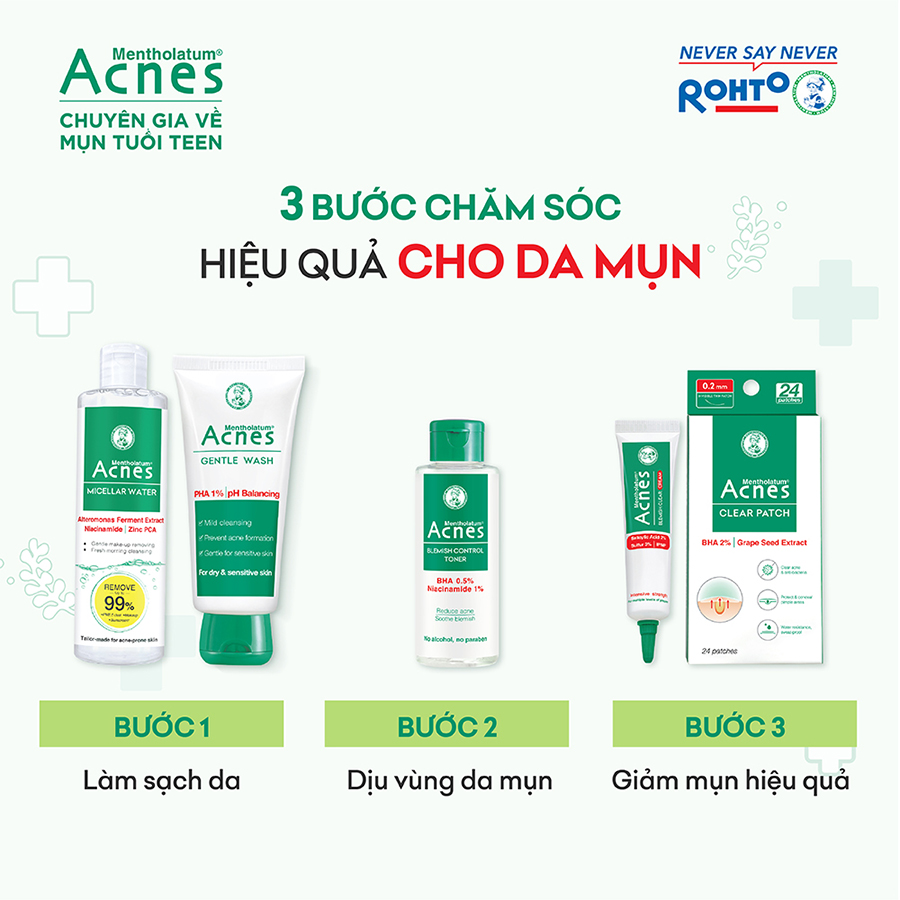 Nước tẩy trang dành cho da mụn Acnes Micellar Water 200ml