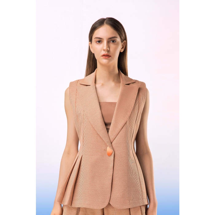 Áo blazer gile cotton ôm eo Cát Hanoia - Hàng chính hãng