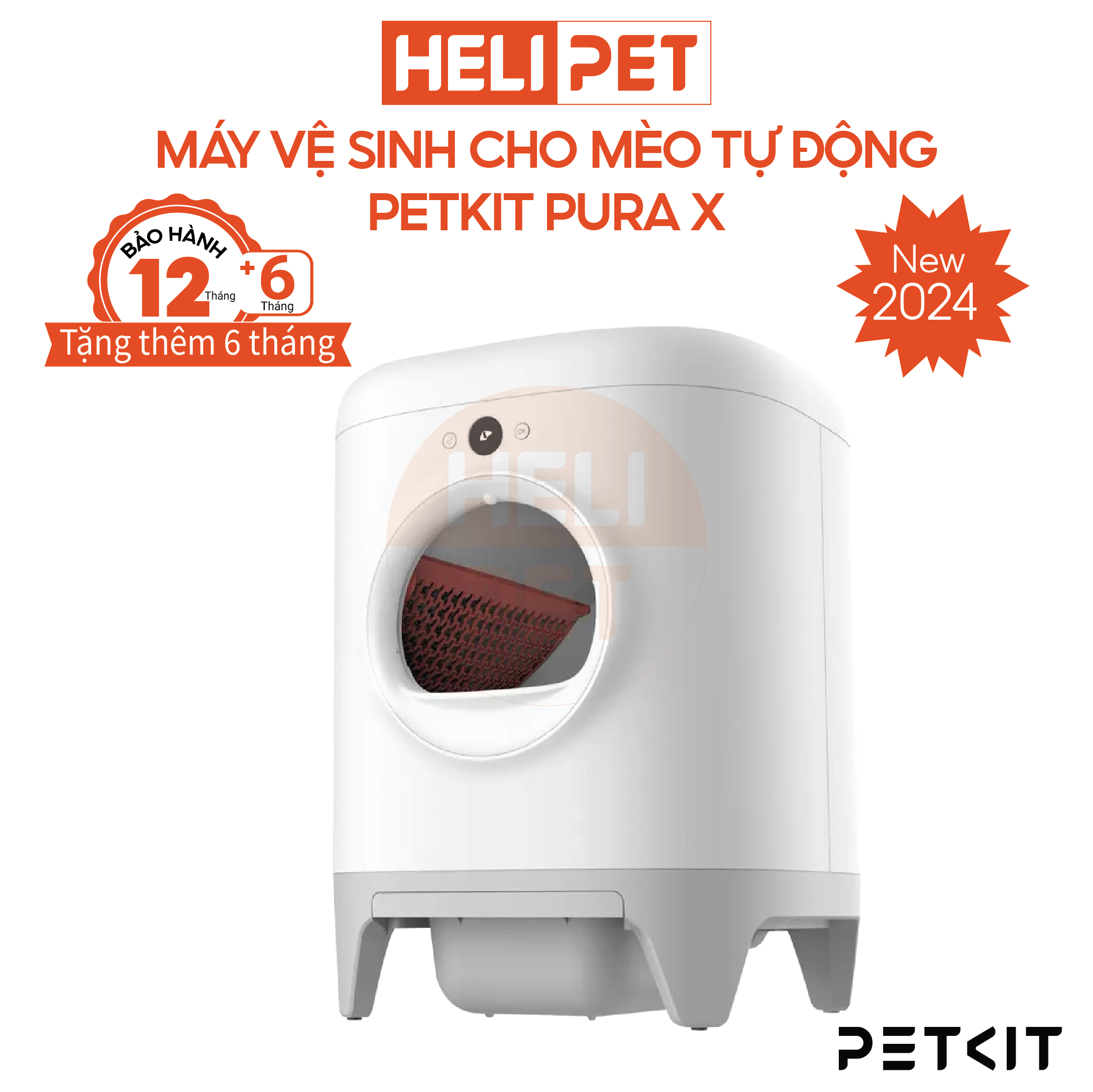 Máy Vệ Sinh, Dọn Phân Mèo Tự Động PETKIT PURA X  2024 - HeLiPet