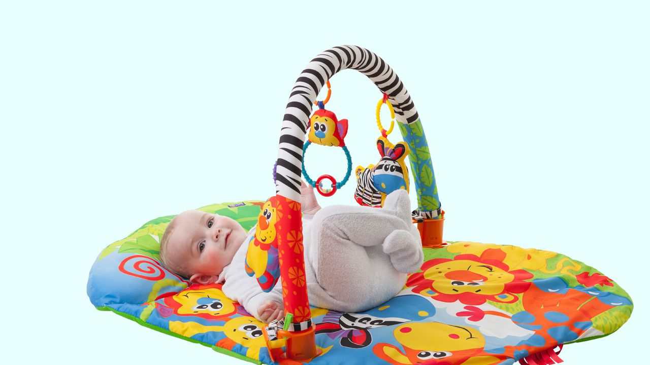 Thảm Chơi Thú Hoang Dã 5 In 1 Safari Playgro, Cho Bé Sơ Sinh Đến 24 Tháng