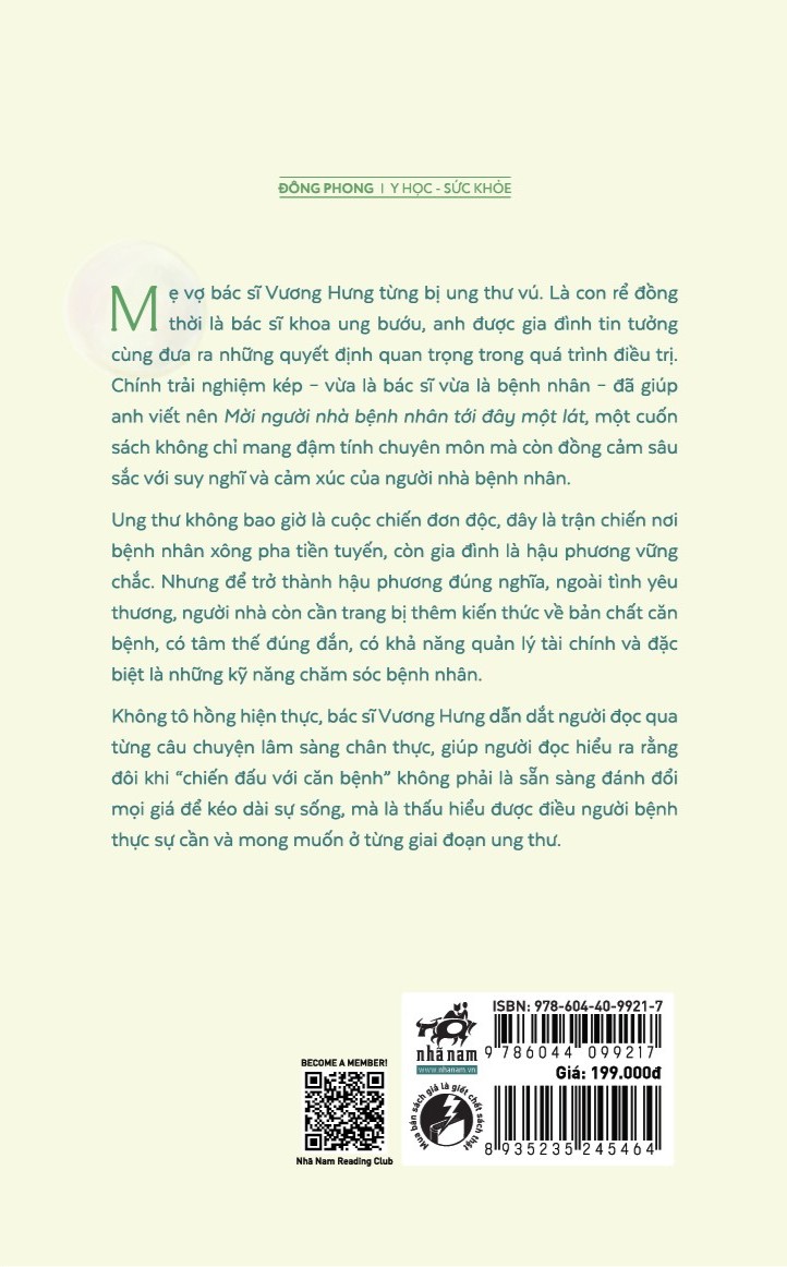 Sách Mời Người Nhà Bệnh Nhân Tới Đây Một Lát