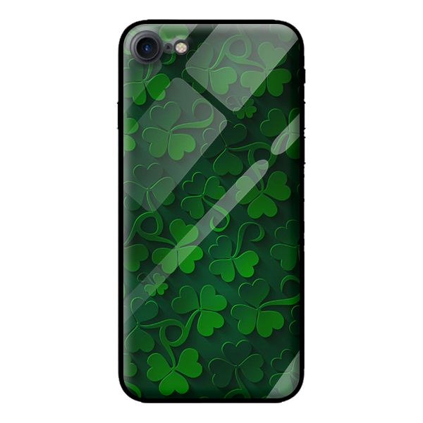 Ốp kính cho iPhone 8 mẫu NỀN XANH LÁ 5 - Hàng chính hãng