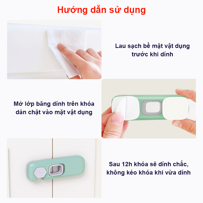 Khóa ngăn kéo cao cấp tiện lợi, Khóa tủ lạnh giúp bảo vệ an toàn cho bé – SSS032