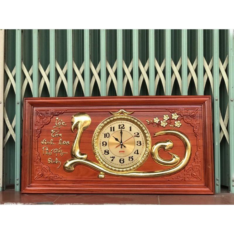 Tranh đồng hồ treo tường gỗ hương