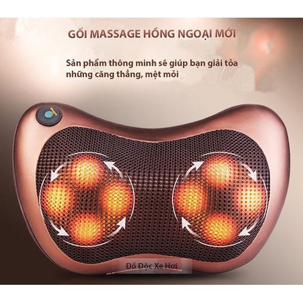 Gối massage hồng ngoại 8 quả cầu FP-8028
