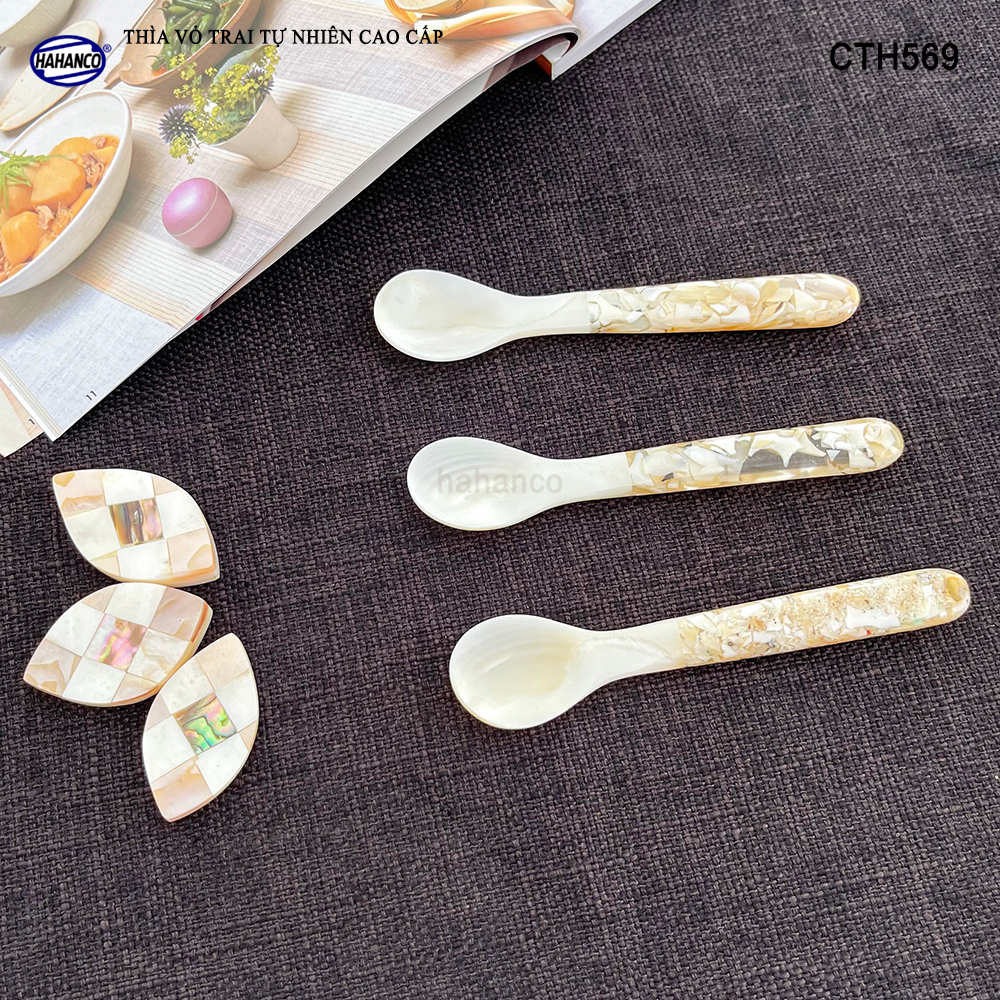 Thìa Cafe Làm Từ Vỏ Trai Cán Ôc Xà Cừ Xuất Nhật Thiết Kế Tinh Tế - HAHANCO - CTH569