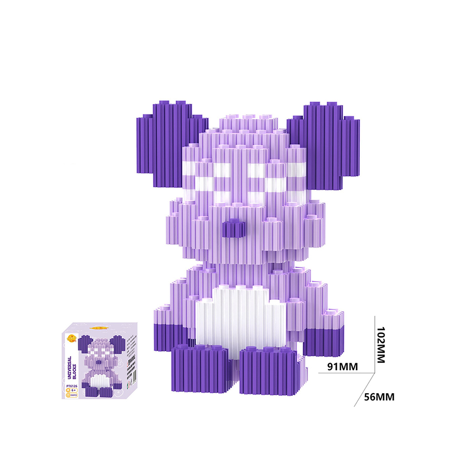 Bộ xếp hình gấu Bearbrick bộ lắp ghép đồ chơi thông minh nhiều mẫu