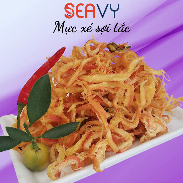 Đặc Sản Nha Trang - Mực Xé Sợi Tắc ,Seavy Hộp 500G