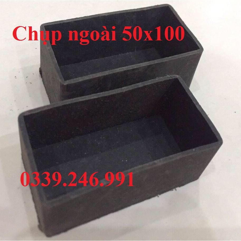 10 chiếc KT: 50x100 bao ngoài  chân đế, chụp, núm, nút  cao su bịt chân bàn ghế, hộp ống