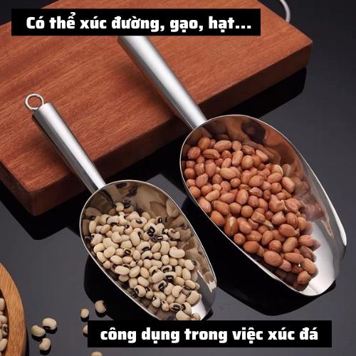 Muôi Inox xúc đá, dụng cụ múc đá,các loại hạt cà phê , bột,. muỗng đa năng chất liệu cao cấp không gỉ đa dạng kích thước