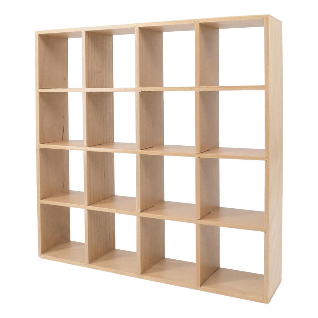 Mini Wooden Storage Display Organizer Stand for 12th Scale Dollhouse