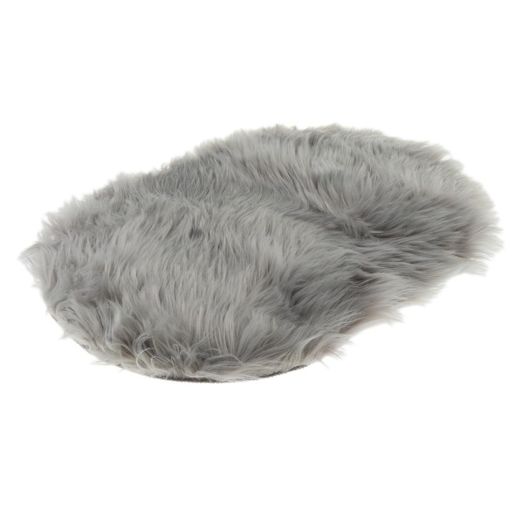 Faux Wool Area Rugs Bedside Floor Mat Plush Sofa Cover Seat Pad