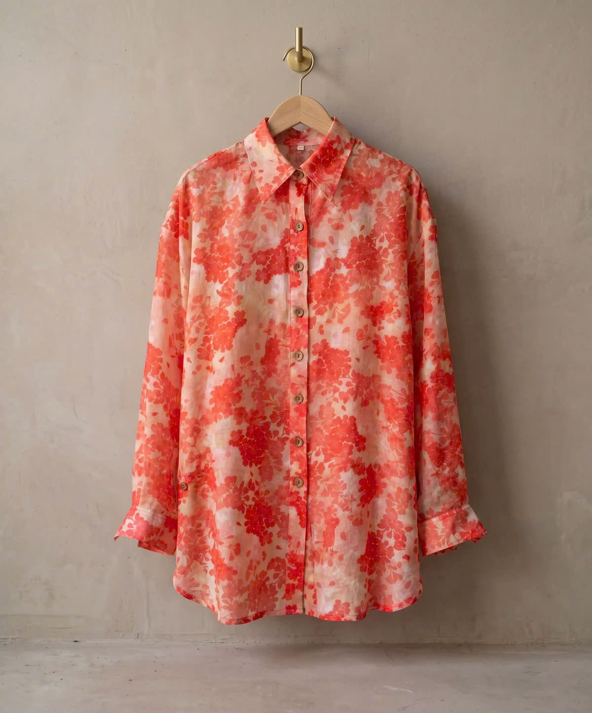 Áo Sơ Mi Dáng Rộng Oversize Gai Xanh Ramie Thanh Minh Top175 Thời trang Hity