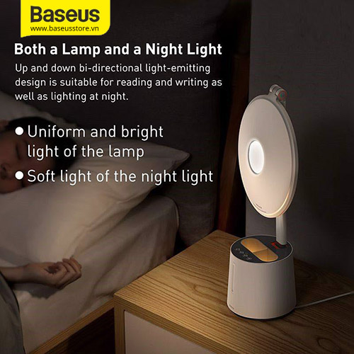 Đèn để bàn Baseus  Spectrum Double Light Source AAA Reading and Writing Desk Lamp - Hàng Chính Hãng