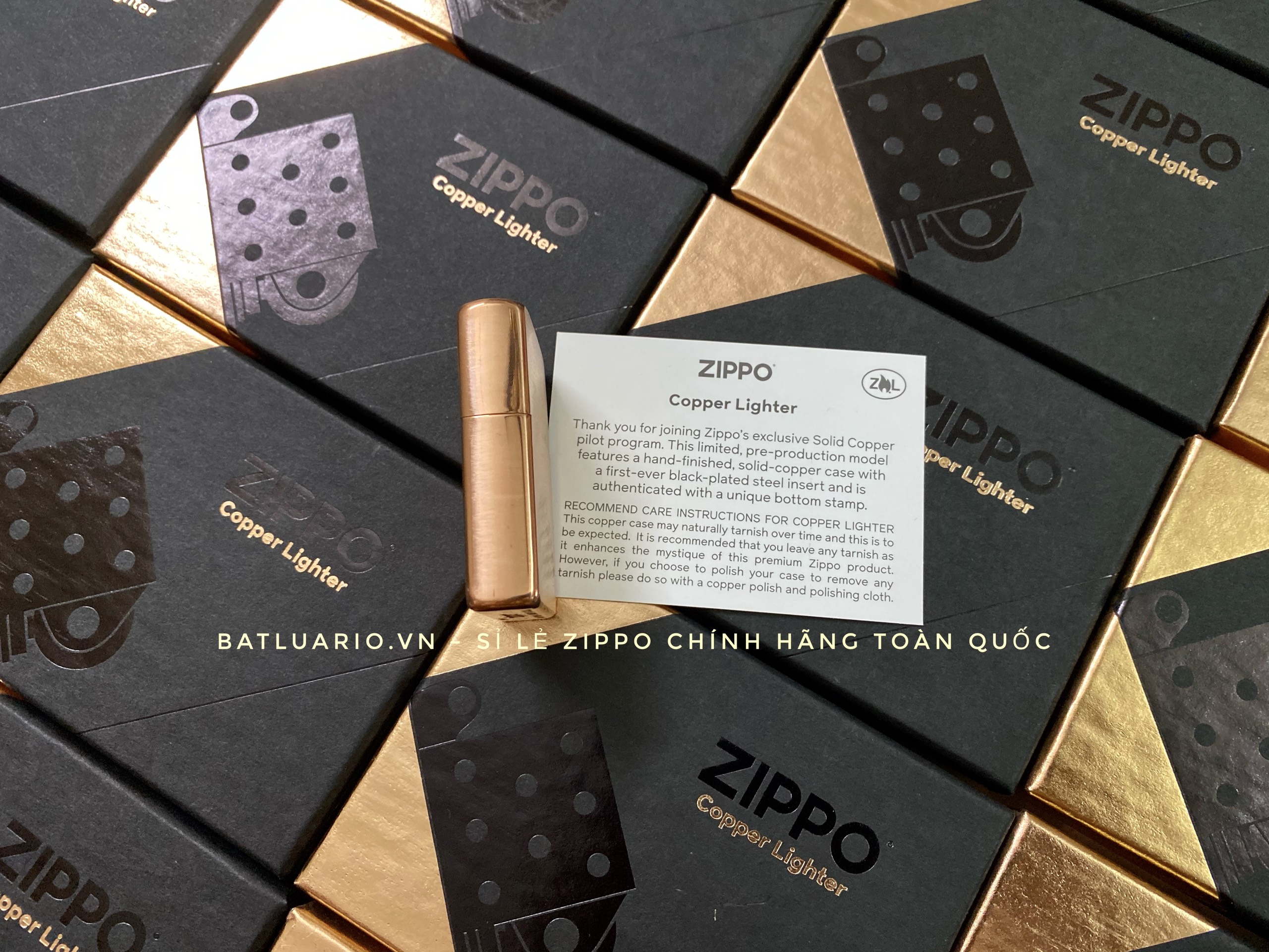 Bật Lửa Zippo 48107 – Zippo Solid Copper – Zippo Copper Case With Black Coated Stainless Steel Insert – Zippo Đồng Đỏ Nguyên Khối 2022