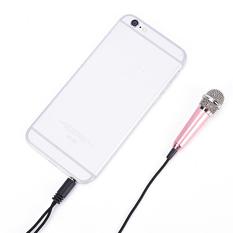 Mini Di Động 3.5Mm Stereo Phòng Thu Micro KTV Karaoke Micro Di Động Máy Tính Xách Tay Máy Tính Để Bàn Micro Nhỏ Màu Sắc: Hoa Hồng