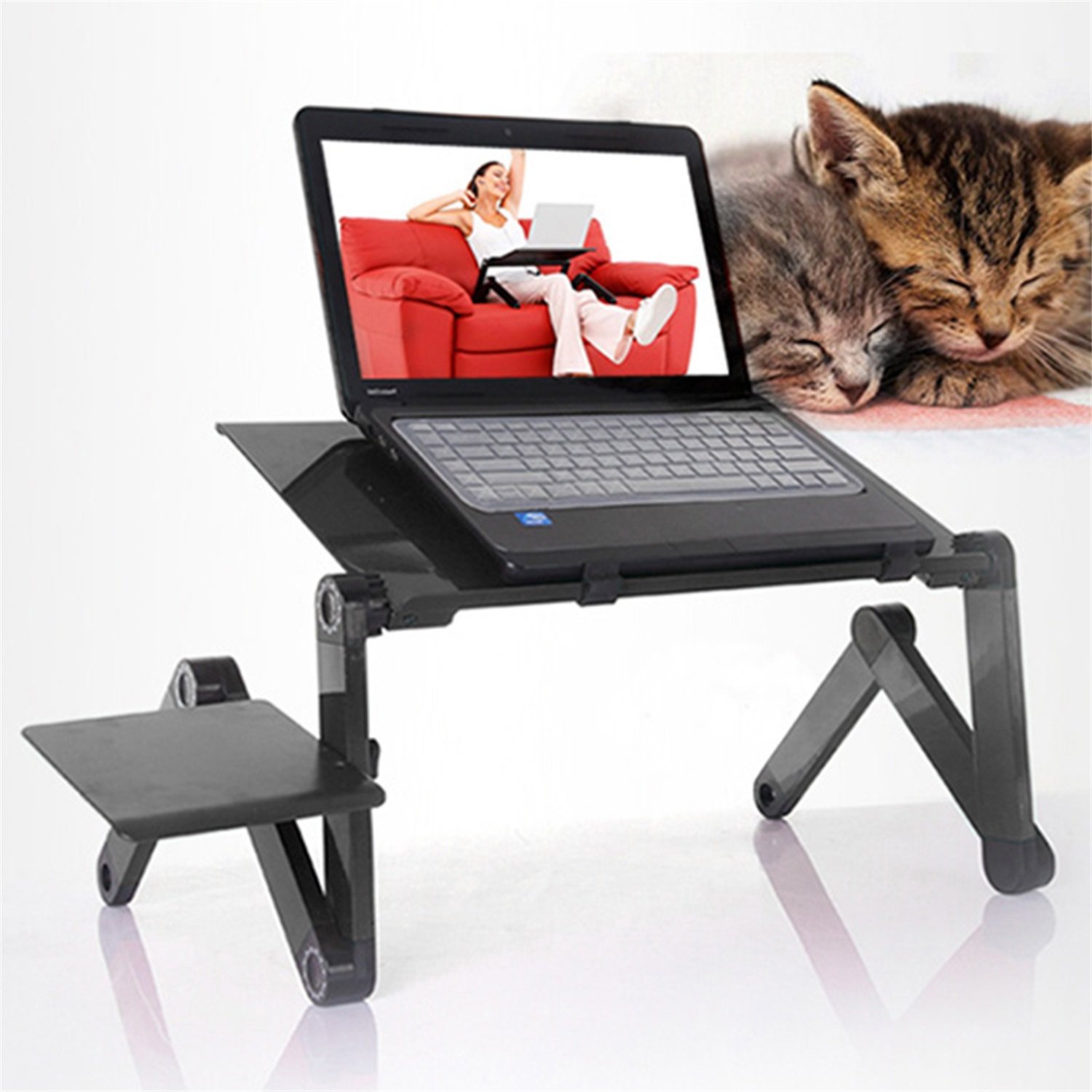 Giá đỡ thông minh 360° Foldable Laptop Desk màu đen