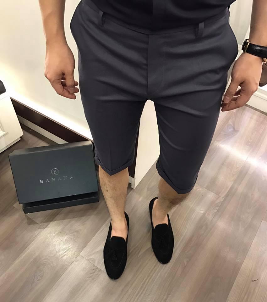 quần short tây nam vải âu