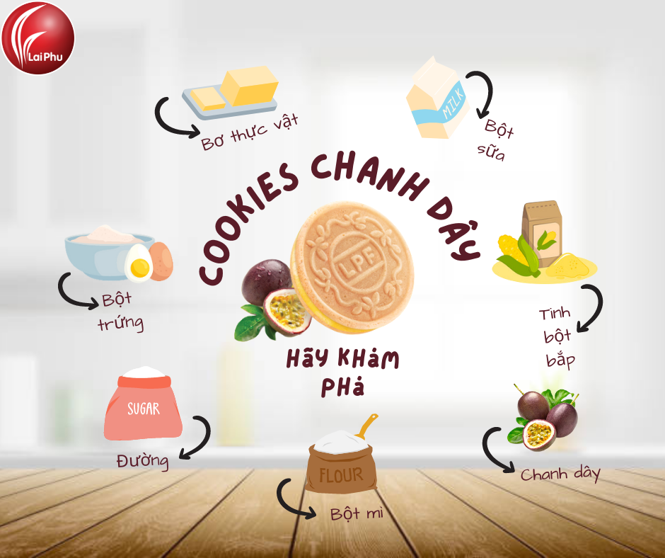 Bánh cookie Lai Phú kem Chanh Dây 1kg