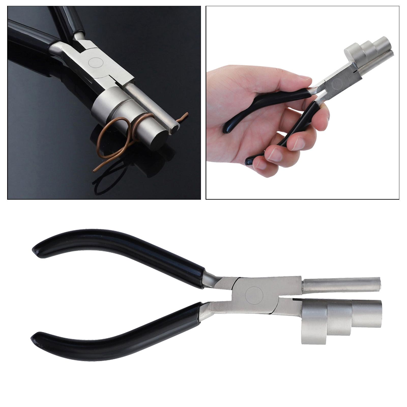 Carbon Steel 3-Step Jewelry Wire Wrapping Bending Plier 6" Looping Tools
