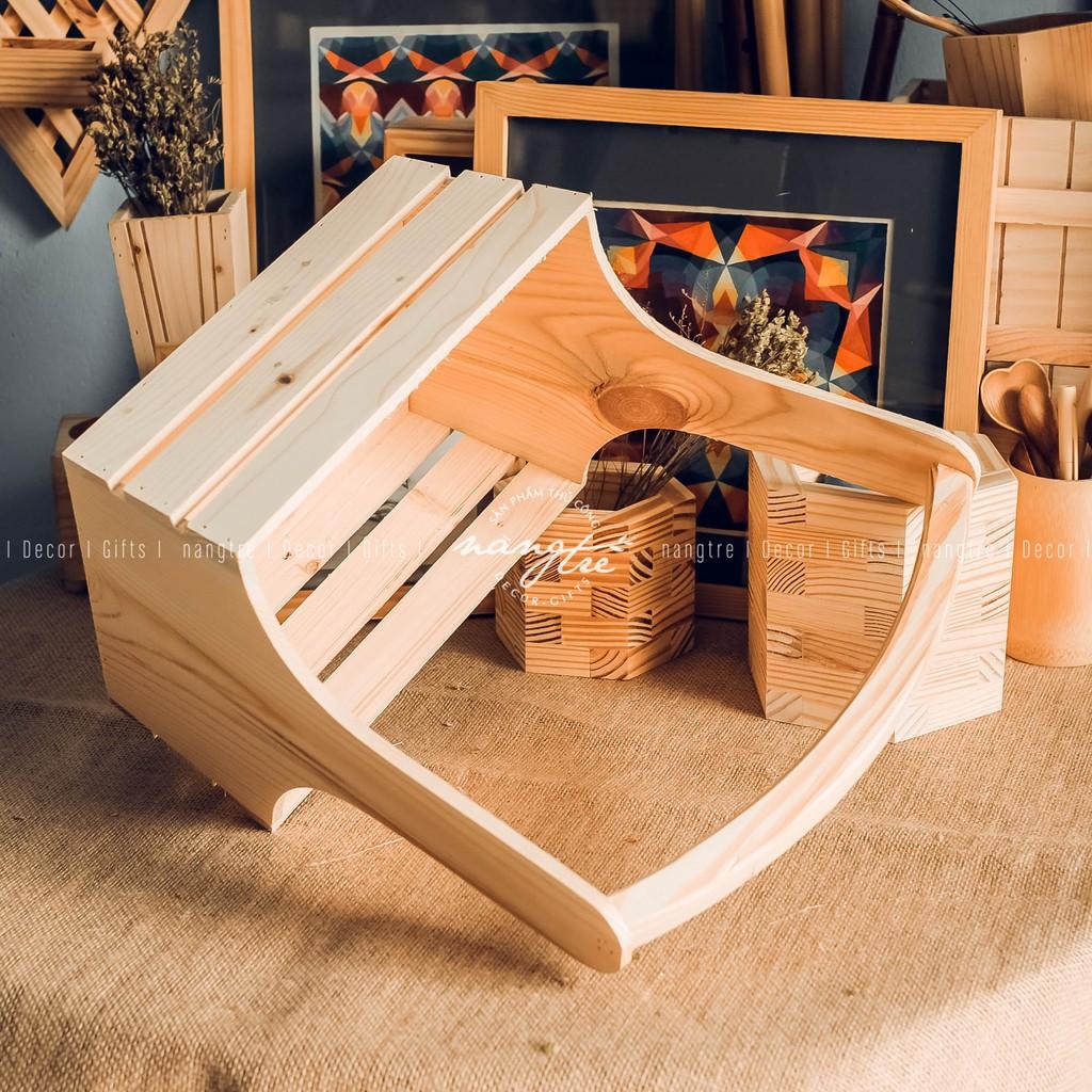 COMBO 3 Giỏ quà bằng gỗ - giỏ gỗ trái cây - giỏ gỗ đa năng - Wooden gift basket