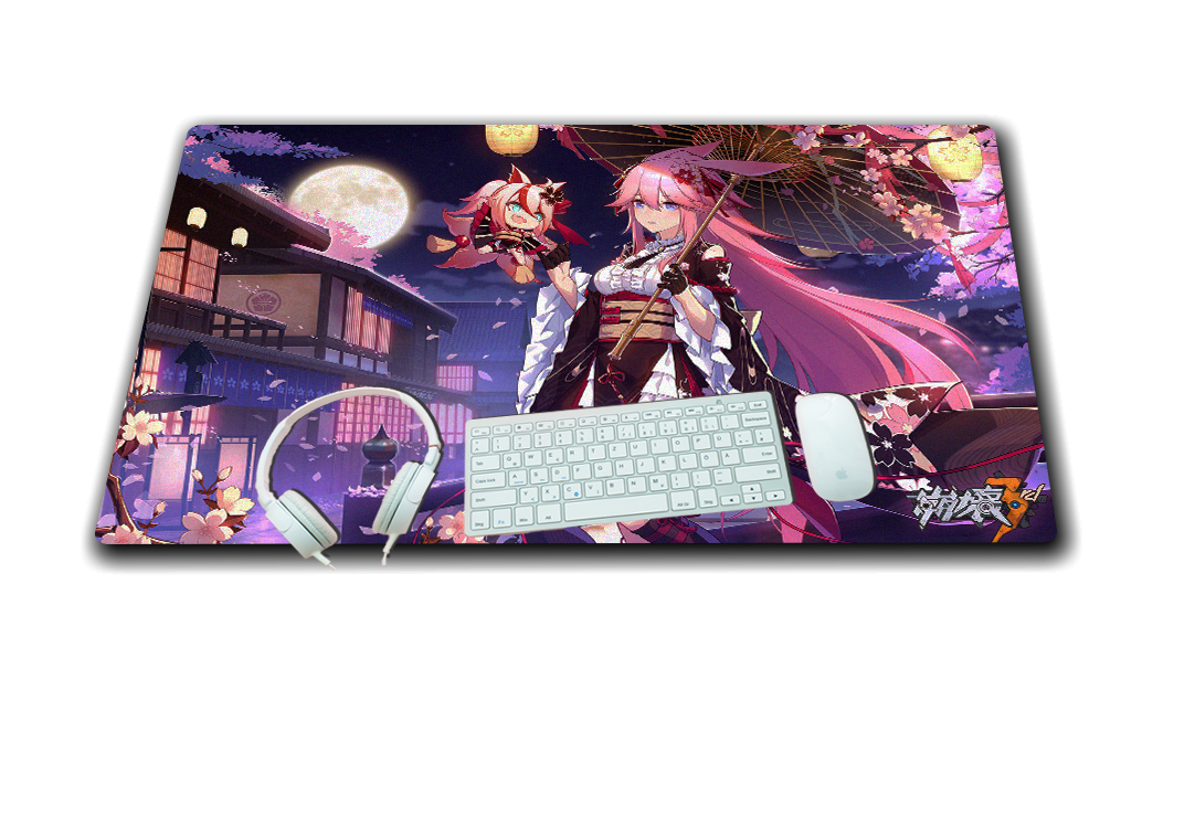 Mouse pad siêu to , miếng Lót chuột máy tính 60x40 cm, đồ di chuột hình Anime/Games Honkai Impact 3rd