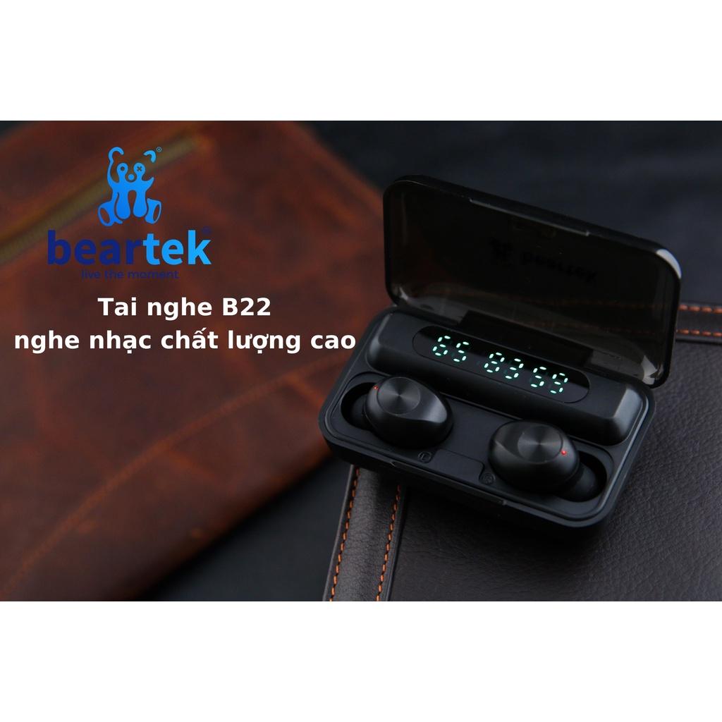 Tai nghe không dây Beartek B22 kiêm sạc dự phòng, bảo hành 12 tháng