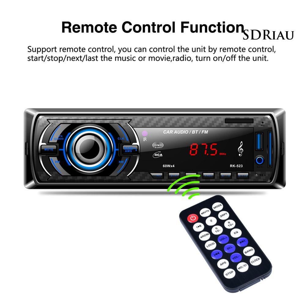 Máy Nghe Nhạc Mp3 Kết Nối Bluetooth Trên Xe Hơi Qcd-523 Kèm Điều Khiển Từ Xa