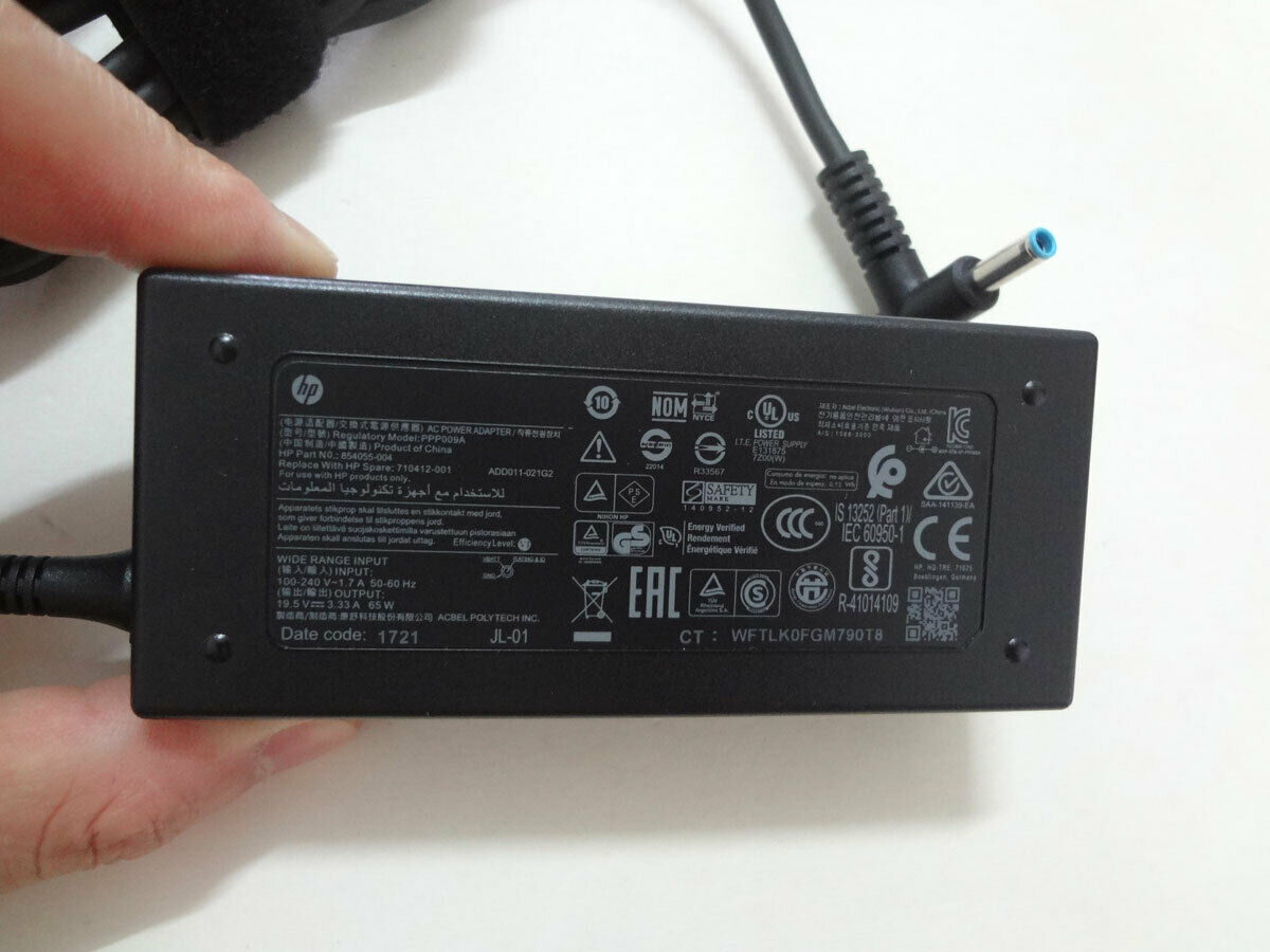 Sạc 45W 65W (các loại bóc máy) chân kim xanh 4.5mm dành cho Laptop HP - hàng nhập khẩu