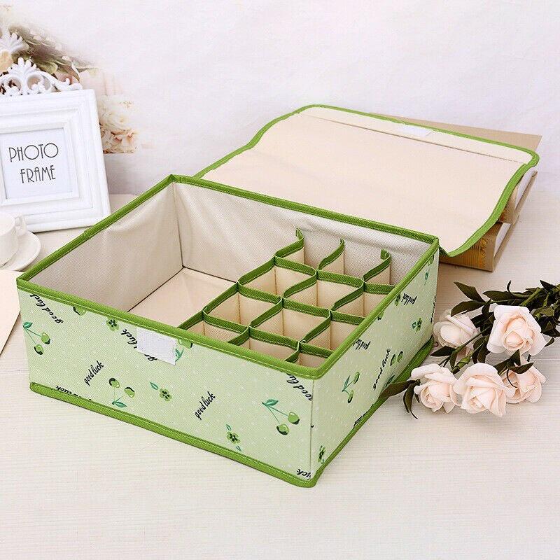 Underwear Bra Organizer Storage Box Foldable Closet Drawer Organizer Boxes Dividers For Wardrobe Underwear Socks Scarf