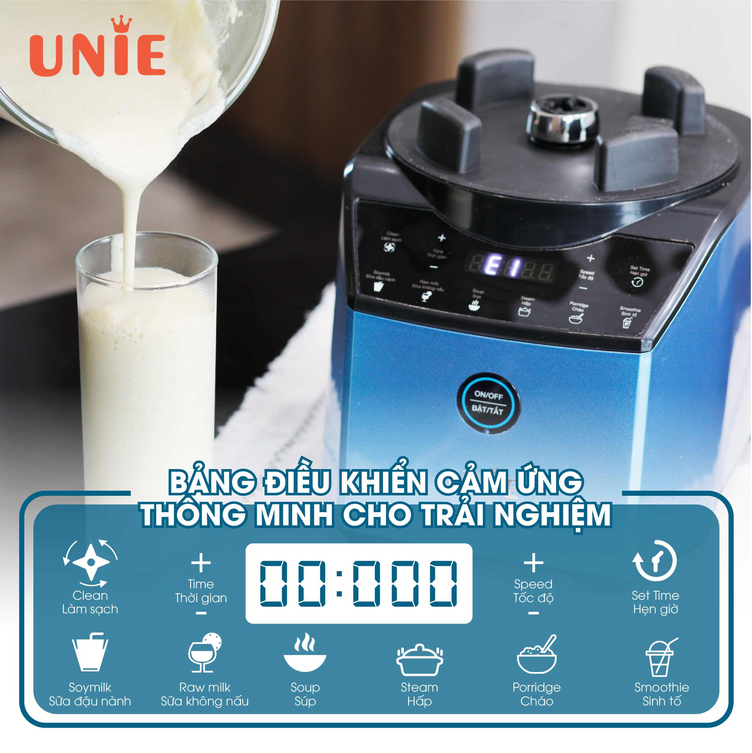 Máy nấu sữa hạt Unie V3 - Hàng chính hãng