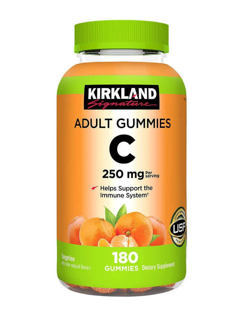 Kẹo Dẻo Vitamin C 250mg Kirkland Adult Gummies 180 Viên Của Mỹ - Tăng Cường Sức Đề Kháng và Hệ Miễn Dịch, Cho Làn Da Trắng Sáng Mịn Màng, Mờ Sẹo, Giảm Thâm, Nám, Mụn - Massel Official