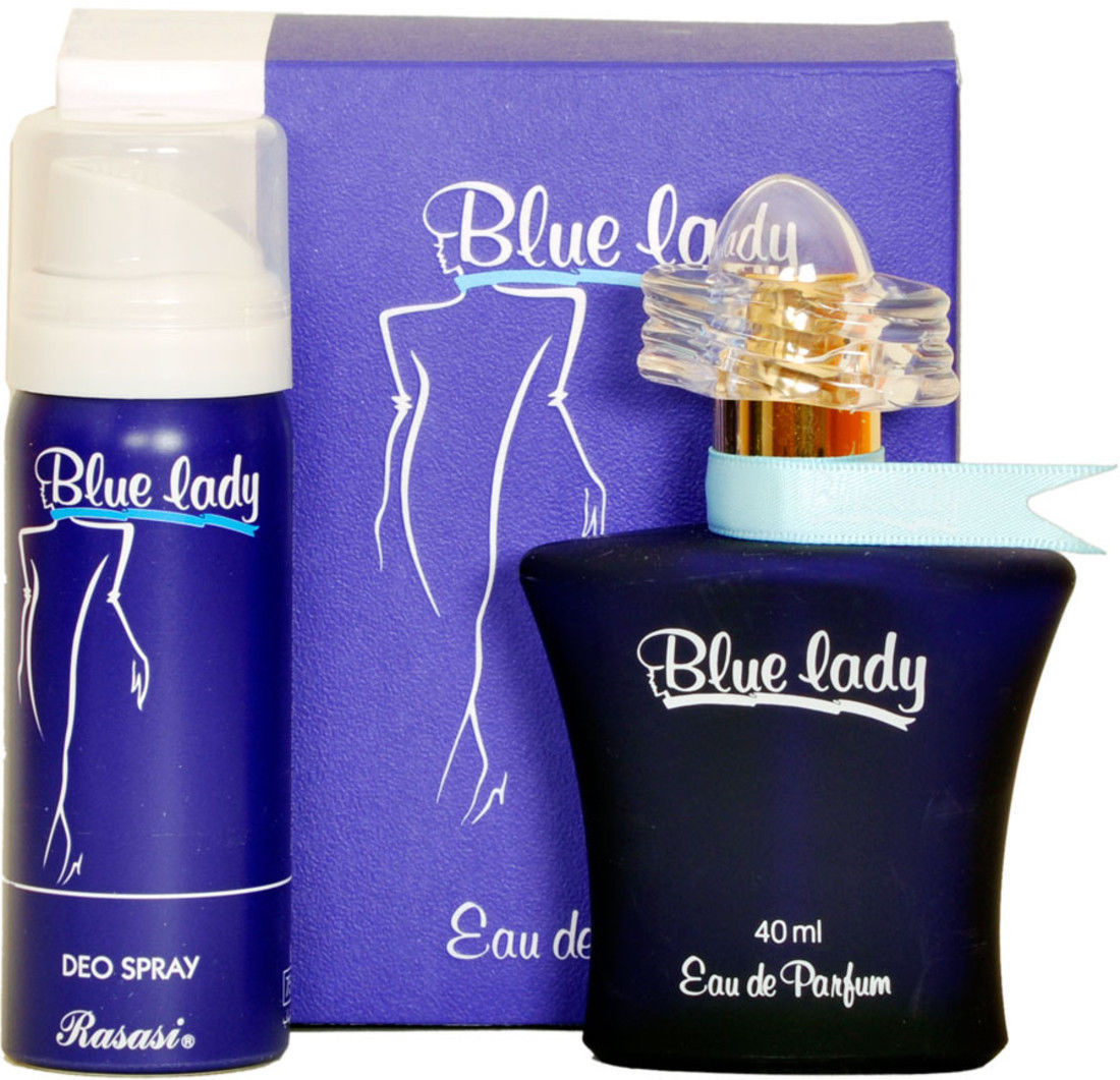 Bộ tinh dầu nước hoa Dubai Rasasi Blue Lady Perfume EDP 40ML With Free Deo Spray