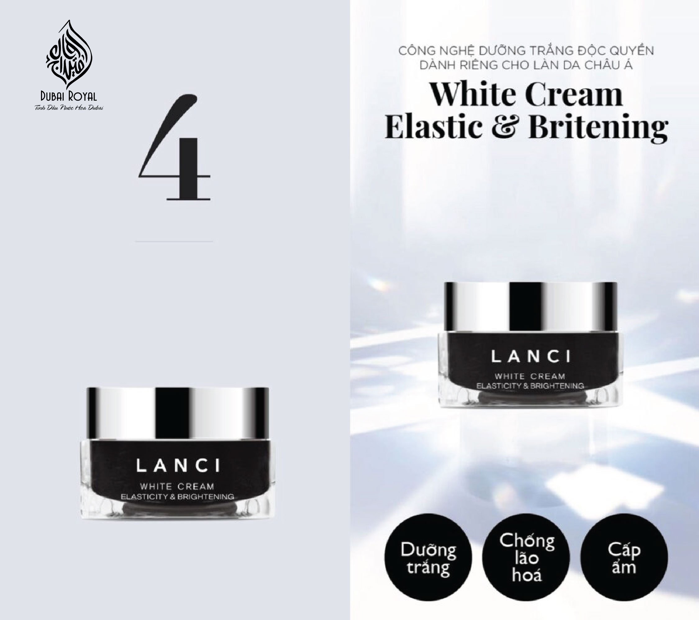 Kem dưỡng trắng da Lanci Whitening Cream Hàn Quốc chống lão hóa giúp da mềm mịn 50 gram