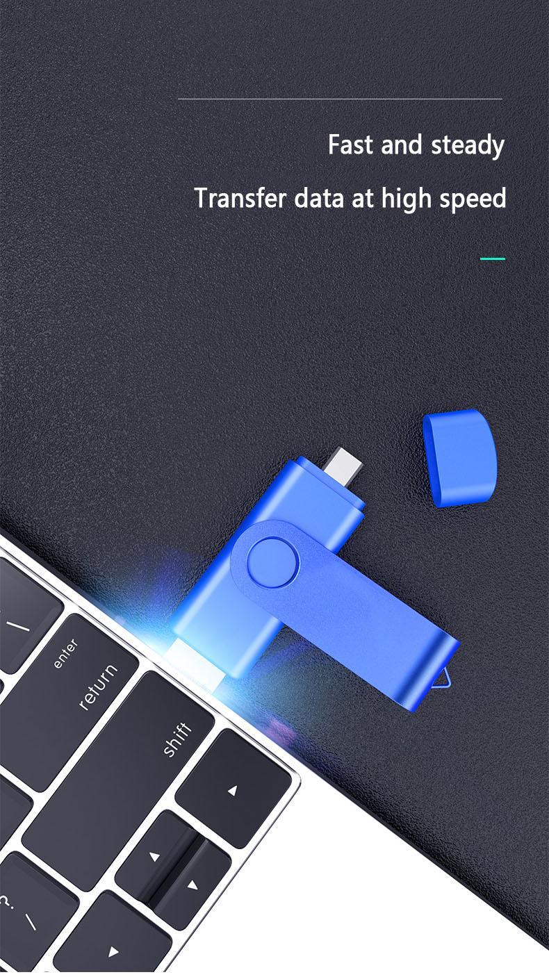Portable OTG USB 2TB Flash Drive Type C / Micro Pen Drive 2TB USB Stick 3.0 Pendrive 2TB U Disk For PC Laptop Mobile Phone