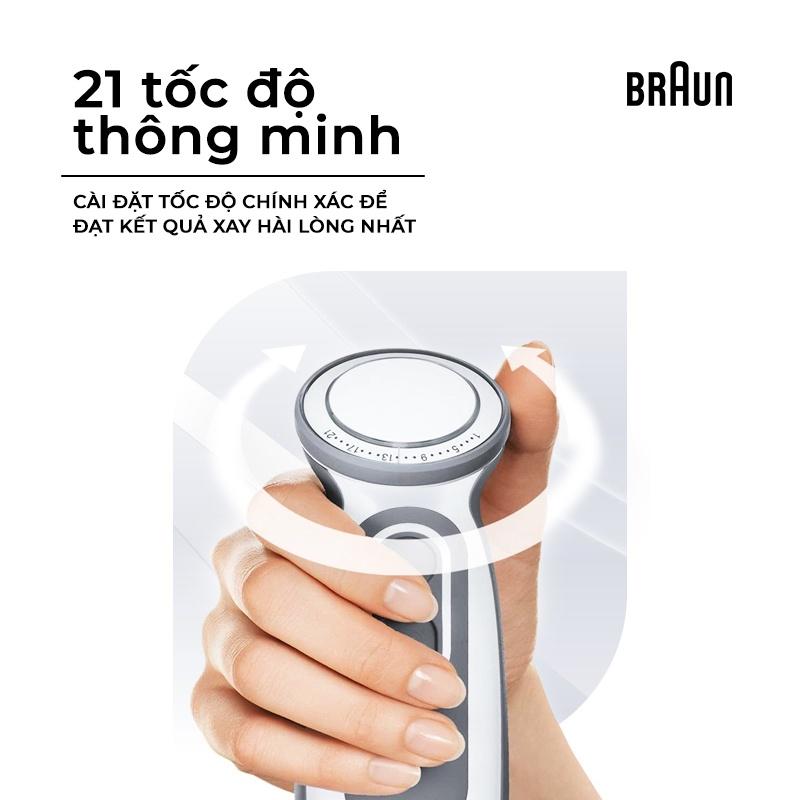 Máy Xay Cầm Tay Mini Braun MQ5235, Máy Xay Sinh Tố, Công Suất 1000W, Xay Nhanh Thực Phẩm Và Đồ Ăn Dặm Cho Bé, Nhập Đức