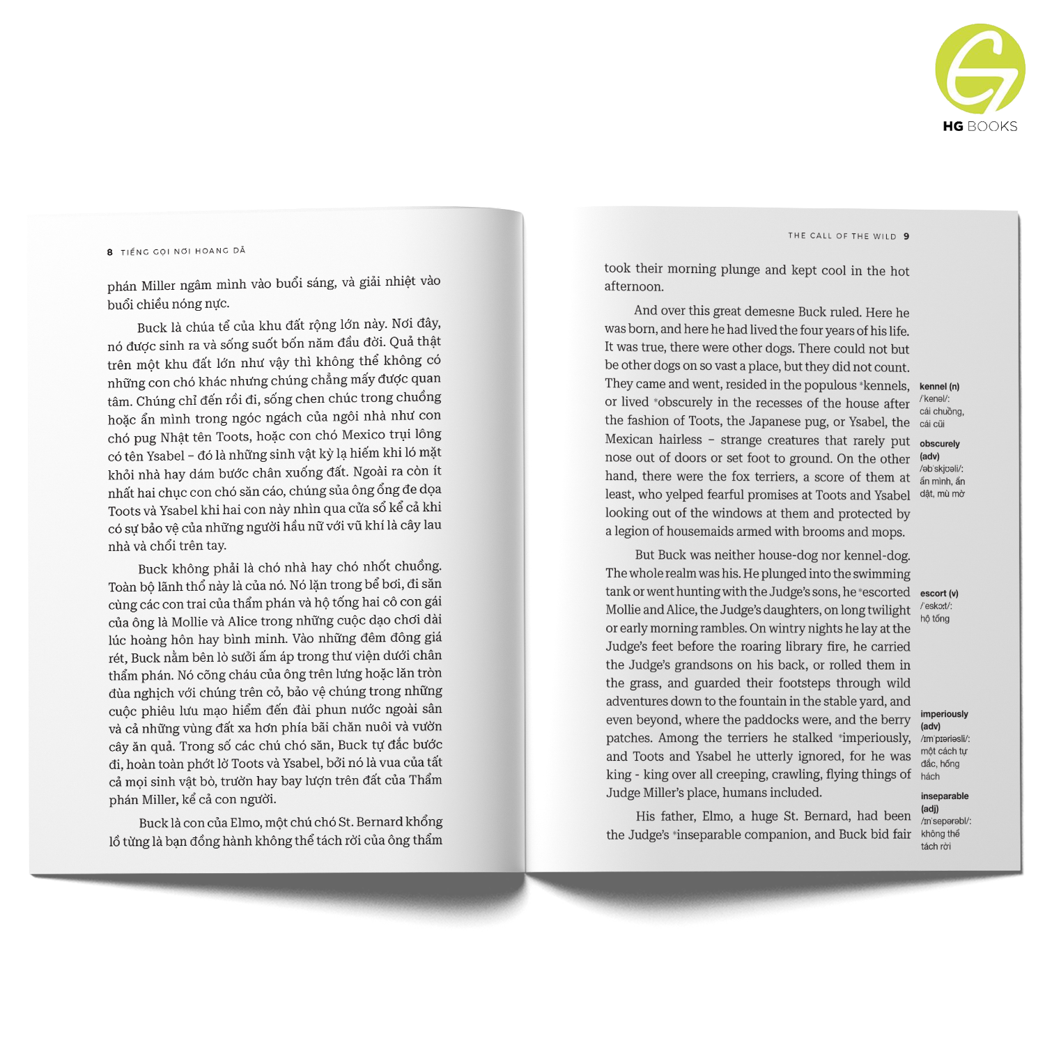 Tiếng gọi nơi hoang dã - Sách song ngữ kinh điển, có note từ vựng tặng kèm file nghe - HG Books