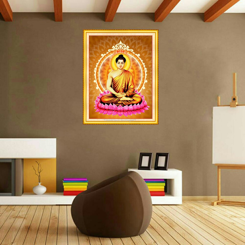 Tranh đính đá phật thích ca mô ni VS482 - 80 x 60 cm - chưa đính