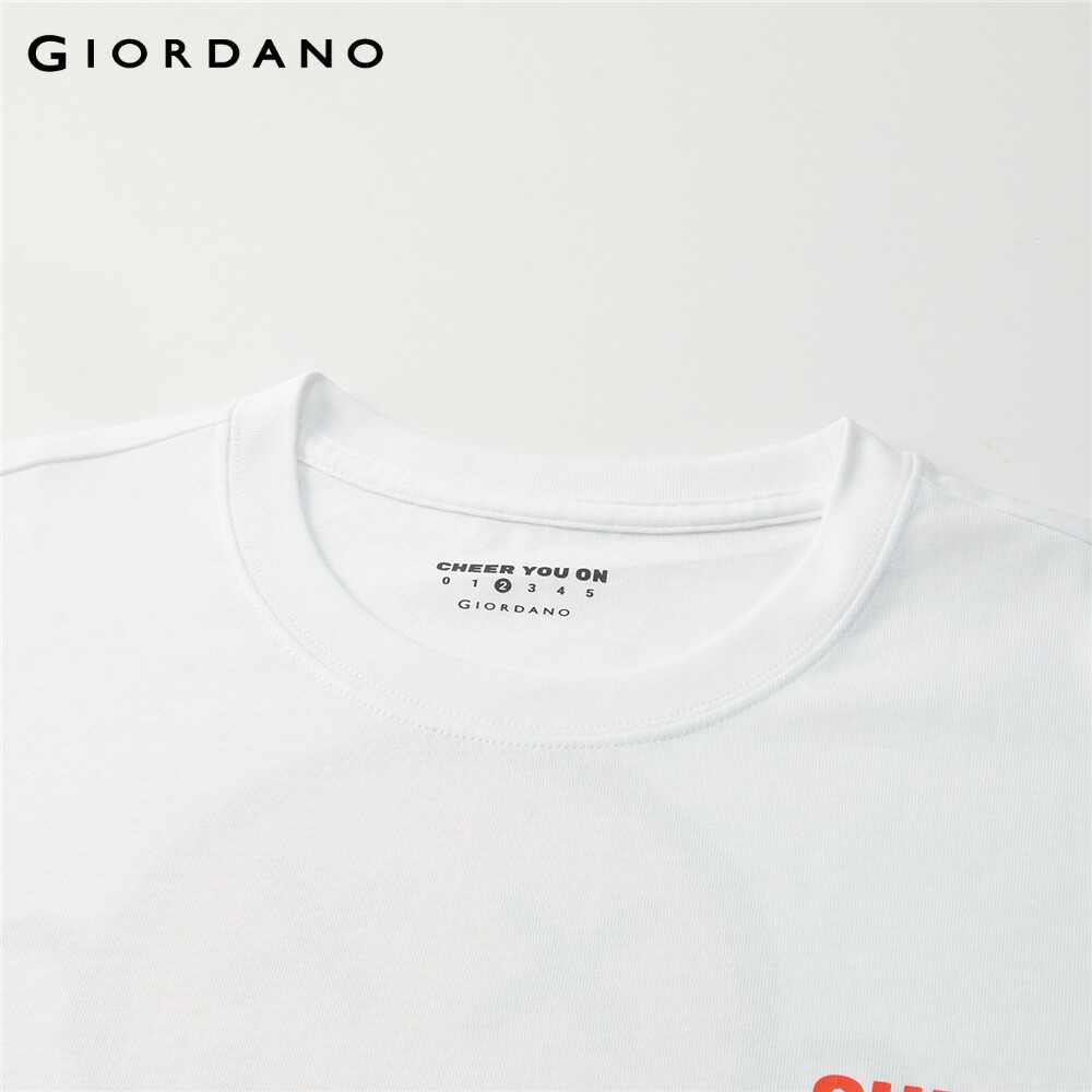 Áo Thun Ngắn Tay Nam In Hình &quot;Cheer You On&quot; Giordano Printed Tee 01090243