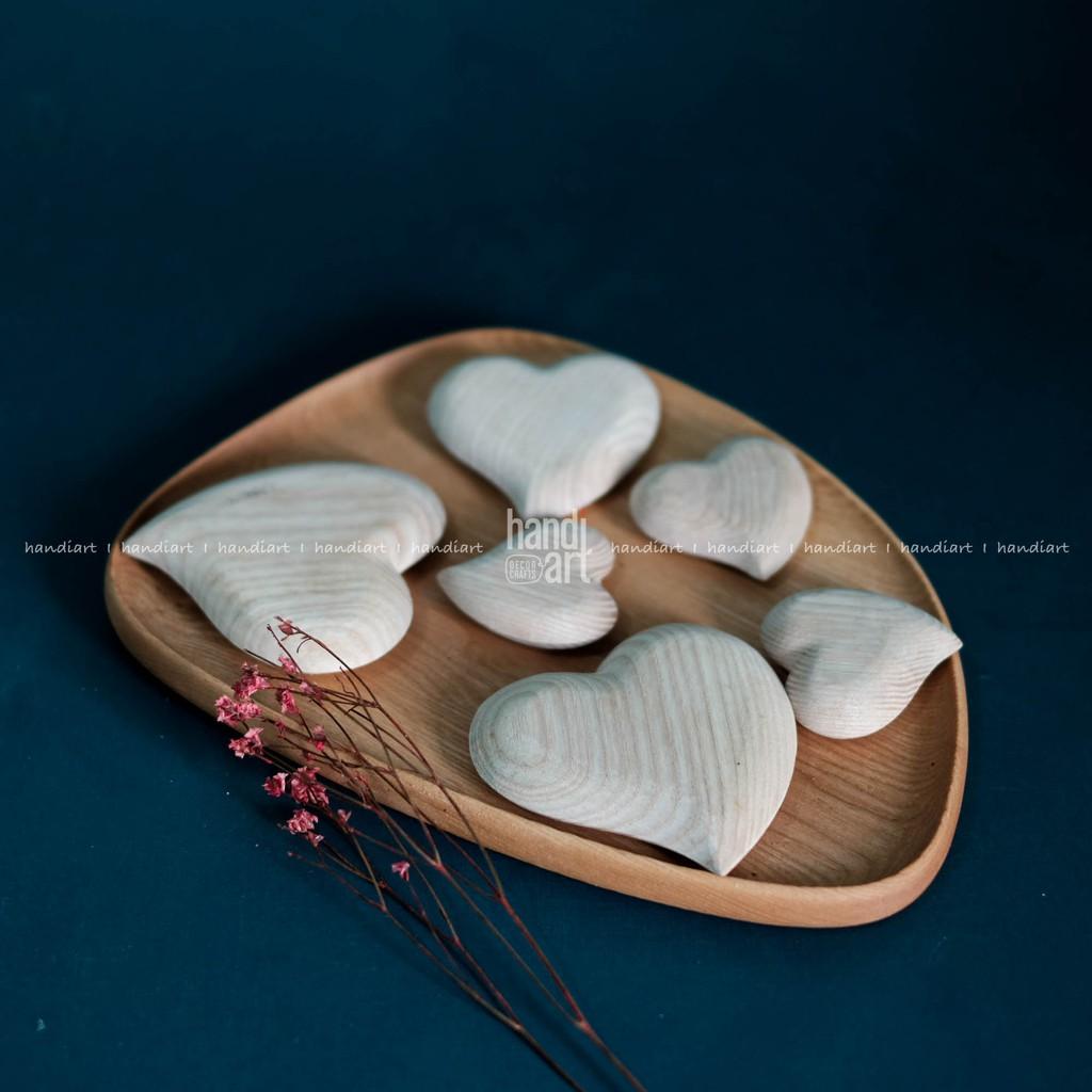 Trái tim gỗ trang trí - Trái tim gỗ handmade - Wooden heart