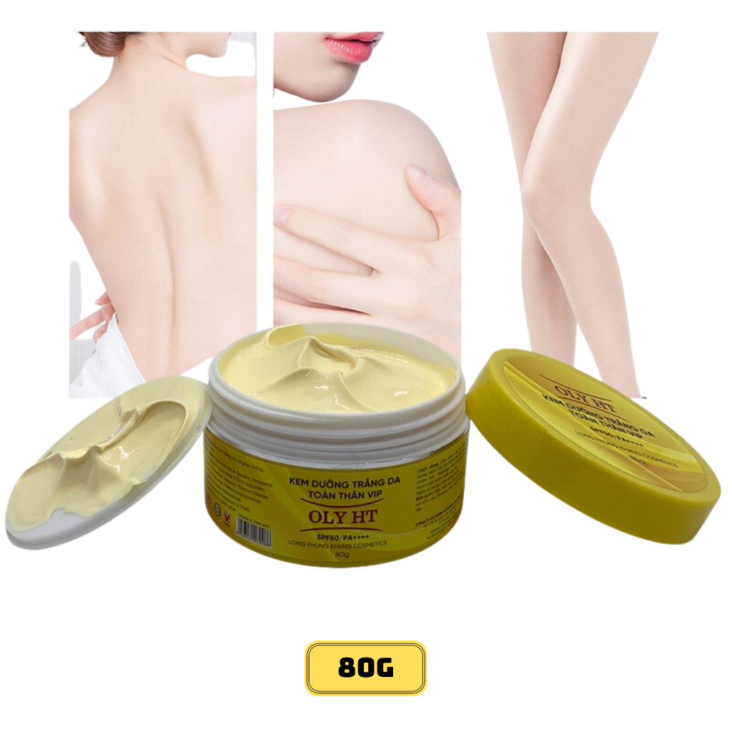 Kem Body Dưỡng Trắng Da Toàn Thân VIP Vàng OLY HT Chính Hãng 80g