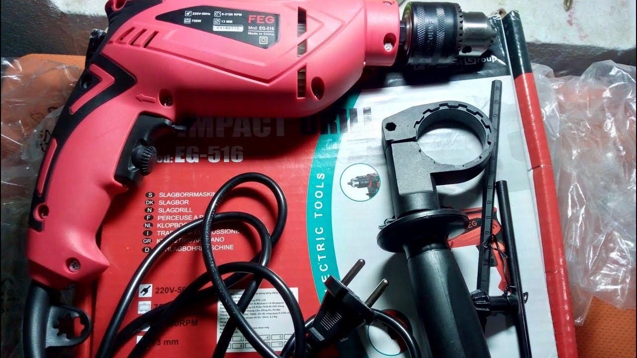 MÁY KHOAN BÚA 13MM 750W FEG EG-516 - HÀNG CHÍNH HÃNG